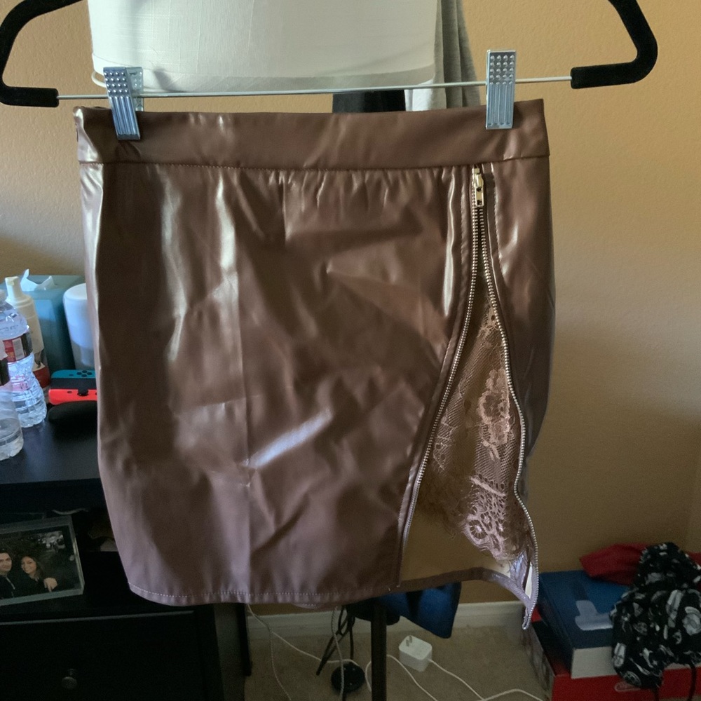 SHEIN bodycon leather skirt